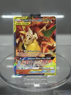 Charizard & Braixen GX 22/236 Cosmic Eclipse Tag Team Ultra Rare Pokemon Card - Image 1