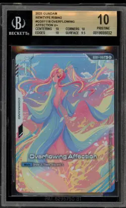 Gundam Card Game Overflowing Affection Newtype Rising U+ #118 BGS 10 Pristine - Image 1