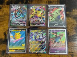 Pokemon Ultra Rare Lot 6 Cards! V, VMAX & ex Bundle - Pikachu, Tyranitar, Zacian - Image 1