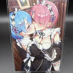 Ram/Rem Anime Waifu Card Doujin ACG Goddess Holo - Image 1