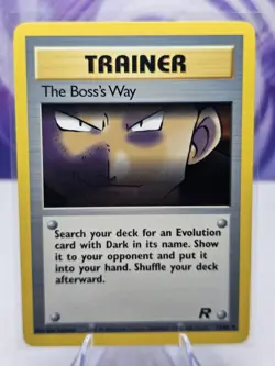 Pokemon Trainer Card The Boss's Way 73/82 Team Rocket Set Unlimited LP - Image 1