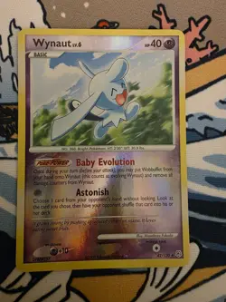Pokemon Wynaut 42/130 Rare Reverse Holo Card Diamond and Pearl LP - Image 1