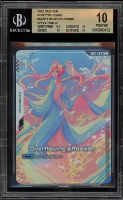 Gundam Card Game Overflowing Affection Newtype Rising U+ #118 BGS 10 Pristine - Image 1