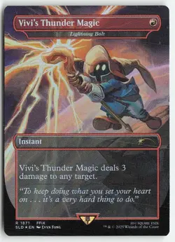 Vivi's Thunder Magic (Lightning Bolt) 🌈FOIL🌈 Secret Lair x FINAL FANTASY ENG - Image 1