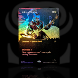 Voice of Victory •Borderless Foil• Rare Creature -Human Bard, Tarkir Dragonstorm - Image 1