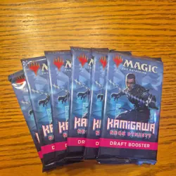 NEO MTG KAMiGAWA Neon Dynasty Draft Booster Packs Lot of 6 Sealed Magic - Image 1