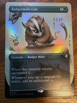 Badgermole Cub Borderless Foil Avatar Magic The Gathering MTG mythic 326 - Image 1