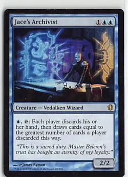 Magic the Gathering Commander 2013 Non Foil Rare #48/356 MP-HP Jace's Archivist - Image 1