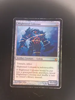 MTG Blightsteel Colossus Mirrodin Besieged Heavy Play Foil English - Image 1