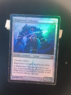 MTG Blightsteel Colossus Mirrodin Besieged Heavy Play Foil English - Image 2