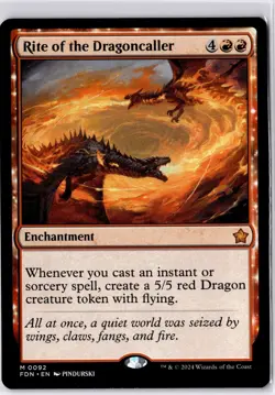 Rite of the Dragoncaller Foundations Regular NM Mythic 0092 - Image 1