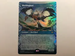 MTG Bloomburrow MOCKINGBIRD Showcase Foil NM (3100) Graded Power - Image 1