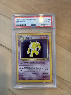 1999 POKEMON FOSSIL #8 HYPNO-HOLO PSA 6 - Image 1