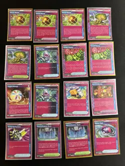 Pokemon Full Art Trainer Tool Stadium Item Rare Lot of 16 Cards TCG Holo English - Image 1