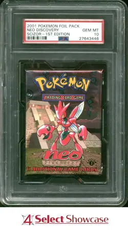2001 POKEMON NEO DISCOVERY 1ST EDITION SCIZOR FOIL PACK PSA 10 - Image 1