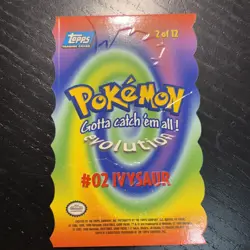 Pokemon Topps Ivysaur Die Cut 2 of 12 BLUE LABEL - Image 5