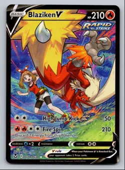 BLAZIKEN V RARE 2022 SWORD & SHIELD SERIES - SILVER TEMPEST GALLERY TG14 - Image 1