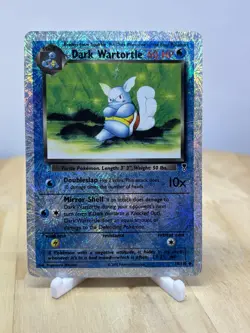 Pokemon Dark Wartortle 39/110 Legendary Collection Reverse Holo **damaged** - Image 1