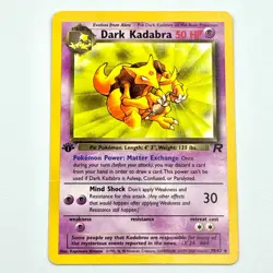 Dark Kadabra 39/82 1st Edition Team Rocket Lightly Played Non Holo Pokemon TCG - Image 1