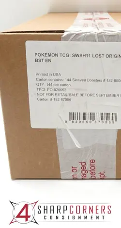 POKEMON SWORD & SHIELD LOST ORIGIN 144-SLEEVED BOOSTER PACK CASE FACTORY SEALED - Image 1