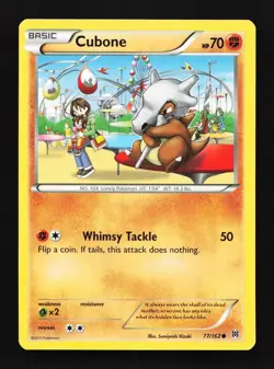 Cubone 77/162 LP BREAKthrough English Pokemon Card TCG - Image 1