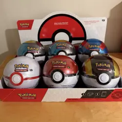 Pokemon 2024 Q4 Pokeball Tin Display (6 Pokeballs) Brand New Sealed CASE! - Image 1