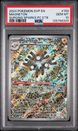 MAGNETON Pokemon Center Stamp PROMO SVP 159 PSA 10 POKEMON SURGING SPARKS 2024 - Image 1