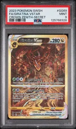 2023 POKEMON CROWN ZENITH #GG69/GG70 GIRATINA VSTAR FULL ART SECRET RARE PSA 9 - Image 1