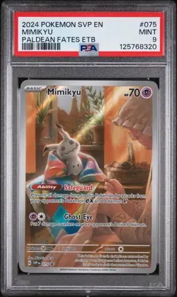 2024 Pokemon Svp En-Sv Black Star Promo #075 Mimikyu PSA 9 - Image 1