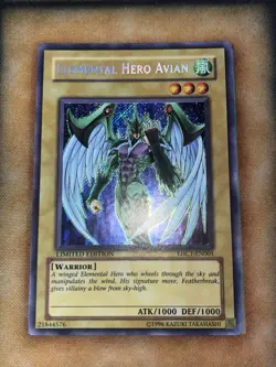 Elemental Hero Avian EHC1-EN001 Secret Rare Limited Edition Yugioh Minty - Image 2
