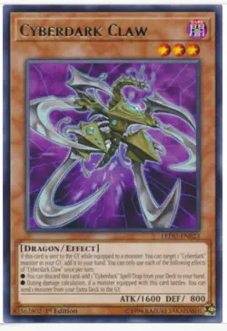 YuGiOh Cyberdark Claw - LEDU-EN023 - Rare - 1st Ed M/NM X1 English Fast Shipping - Image 1