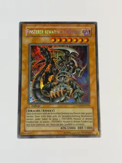 Yugioh GERMAN FADED Dark Armed Dragon PTDN-DE019 Secret Rare 1st Edition LP - Image 1