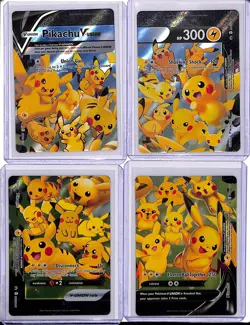 (4) Lot 2021 Pokemon SWSH Pikachu V-Union 4 Card Complete Set #SWSH139-142 (A) - Image 1