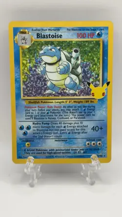 Pokemon TCG Blastoise Holo Rare Card 2/102 Celebrations Classic Collection NM - Image 1