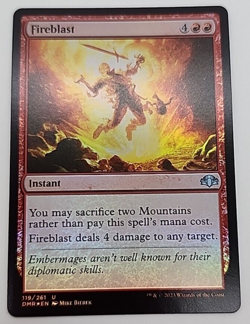 MTG Fireblast 119/261 Foil Dominaria Remastered MTG Card - Image 1