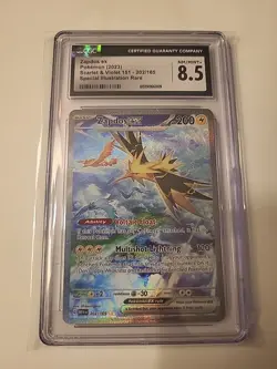 Pokemon Zapdos EX TCG Scarlet & Violet 151 Sir Holo Card 202/165 Cgc 8.5 - Image 1