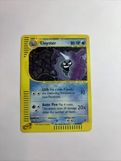 Pokemon TCG Cloyster Expedition Base Set Holo Rare Card 8/165 - Image 2