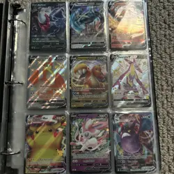 Pokemon TCG Binder Collection Large Lot of Cards (Full Art, V, Holo, Ex) - Image 1