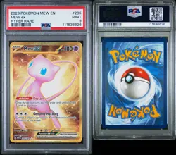 PSA 9 MEW EX #205 2023 Scarlet Violet Hyper Rare Pokemon Card Graded - Image 3