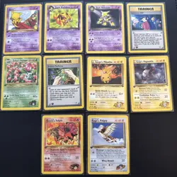 Pokemon First Edition Card Lot - Team Rocket’s Alakazam &more varying conditions - Image 1