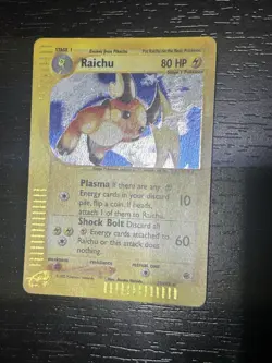 Pokemon TCG Raichu Expedition Base Set Holo Rare Card 25/165 Normal LP++ - Image 2