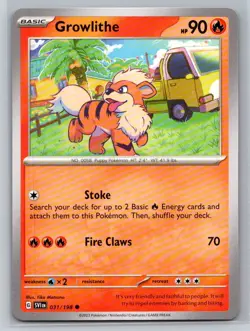 Growlithe #031/198 SV01: Scarlet & Violet Base Set Common - Pokemon Cards H2 - Image 1