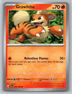 Growlithe #030/198 SV01: Scarlet & Violet Base Set Common - Pokemon Cards F44 - Image 1