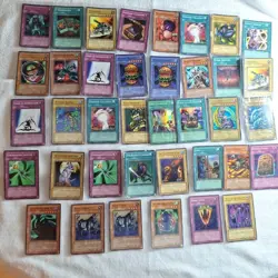 1st Edition Yugioh Collection Of 36 Cards + Dark Magician And Blue Eyes White... - Image 1