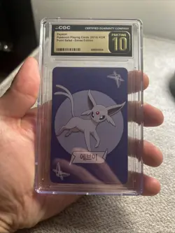 2019 POKEMON PLAYING CARDS KOR POINT SALAD - EEVEE ED ESPEON CGC 10 PERFECT - Image 1
