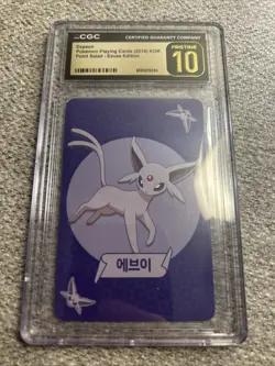 2019 POKEMON PLAYING CARDS KOR POINT SALAD - EEVEE ED ESPEON CGC 10 PERFECT - Image 2