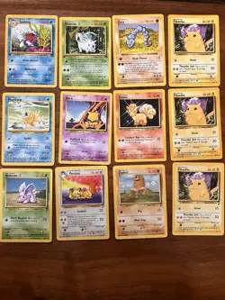 Base Set Vintage Pokemon Card Lot 120 Total Cards - Image 1