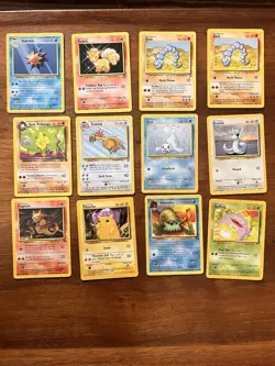 Base Set Vintage Pokemon Card Lot 120 Total Cards - Image 5
