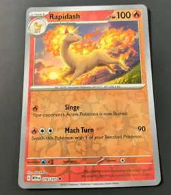 Pokemon 151 Rapidash Reverse Holo Uncommon Card 078/165 NM - Image 1