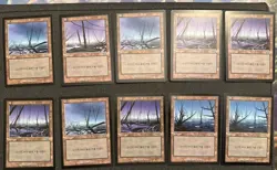Magic The Gathering MTG SWAMP (340) KOREAN Urza's Saga LP (10) - Image 1